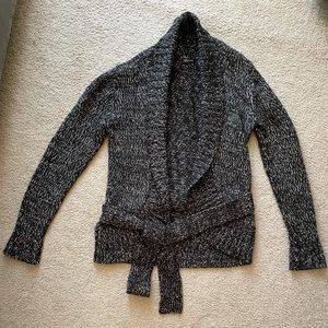Black knit cardigan